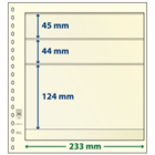 Insert sheets - 3 compartment(s): 233 x 45/44/124 mm - T-Blanco (802311) - Champagne - 18 Rings ■ per pc.