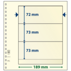 Insert sheets - 3 compartment(s): 189 x 72/73/73 mm - T-Blanco (802320) - Champagne - 18 Rings ■ per 10 pcs.