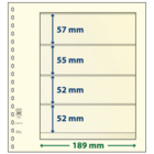 Insert sheets - 4 compartment(s): 189 x 57/55/52/52 mm - T-Blanco (802400) - Champagne - 18 Rings ■ per 10 pcs.