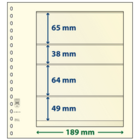 Insert sheets - 4 compartment(s): 189 x 65/38/64/49 mm - T-Blanco (802410) - Champagne - 18 Rings ■ per pc.