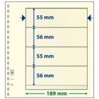 Lindner, T-Blank sheets (18 rings) 4 compartment (189x55) Champagne - dim: 272x296 mm. ■ per  pc.