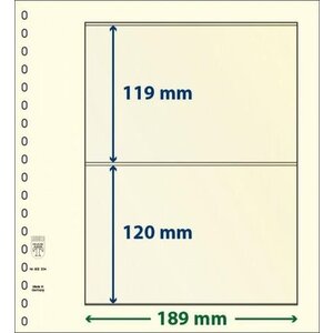 Insteekbladen - 2 vaks indeling: 189 x 119 mm - dT-Blanco (dT802204) -  - Champagne - 18 Rings