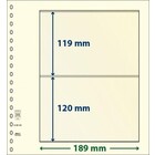 blad Feuilles de pochettes - 2 compartiment(s): 189 x 119/120 mm - T-Blanco (802204) - Champagne - 18 Anneaux ■ par pc.