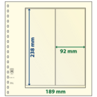 Insert sheets - 2 compartment(s): 92 x 238 mm - T-Blanco (802119) - Champagne - 18 Rings ■ per 10 pcs.