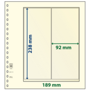 Insert sheets - 2 compartment(s): 92 x 238 mm - T-Blanco (802119) - Champagne - 18 Rings