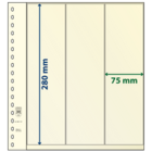 Insert sheets - 3 compartment(s): 75 x 280 mm - T-Blanco (802121) - Champagne - 18 Rings ■ per 10 pcs.