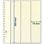 Einsteckblätter - 3 er Einteilung: 70 x 365 mm - T-Blanco (802122) - Champagne - 18 Ringe ■ pro 10 Stück