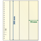 Lindner, T-Blank sheets (18 rings) 3 compartment (70x305) Champagne - dim: 272x305 mm. ■ per 10 pc.