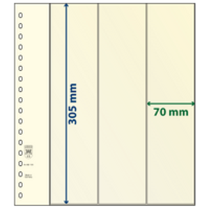 Einsteckblätter - 3 er Einteilung: 70 x 365 mm - T-Blanco (802122) - Champagne - 18 Ringe