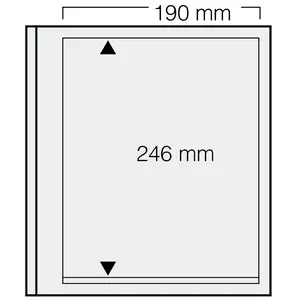 Insert sheets, Champagne - 1 compartment horizontal, Dual - 14 Rings - Pocket dim: 190x248 mm.