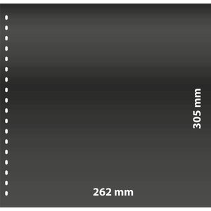 Einsteckblätter - 1 er Einteilung: 265 x 305 mm - Omnia (020) - Schwarz - 18 Ringe