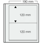 Insert sheets, Champagne - 2 compartments horizontal - SAFE, Dual - 14 Rings - Pocket dim: 190x120 mm. ■ per piece.