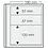 Insert sheets, Champagne - 3 compartments horizontal, Dual - 14 Rings - Pocket dim: 190x57(2x), 190x120 mm.