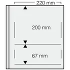 Insert sheets, Champagne - 2 compartments horizontal - SAFE, Dual - 14 Rings - Pocket dim: 220x200, 220x67 mm. ■ per piece.