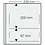 Insert sheets, Champagne - 2 compartments horizontal, Dual - 14 Rings - Pocket dim: 220x200, 220x67 mm.
