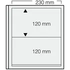 Insert sheets, Champagne - 2 compartments horizontal - SAFE, Dual - 14 Rings - Pocket dim: 230x120 mm. ■ per 5 piecess.