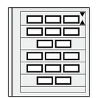 Insert sheets, Champagne - 16 compartments horizontal - SAFE, Dual - 14 Rings - Pocket dim: 45x25 mm. ■ per piece.