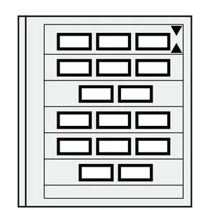 Insert sheets, Champagne - 16 compartments horizontal, Dual - 14 Rings - Pocket dim: 45x25 mm.