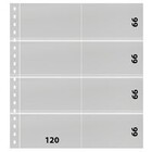 Lindner, Feuilles OMNIA (18 anneaux) 2x4 compartiment (120x66) Blanc - dim: 272x296 mm. ■ par 10 pcs.