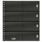 Lindner, OMNIA sheets (18 rings) 2x4 compartment (120x66) Black - dim: 272x296 mm. ■ per 10 pc.