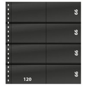Insteekblad - 8 vaks indeling: 120 x 66 mm - Omnia (040) -  - Zwart - 18 Rings