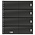 Einsteckblätter - 8 er Einteilung: 120 x 66 mm - Omnia (040) - Schwarz - 18 Ringe ■ pro Stück