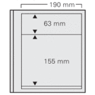Insert sheets, Champagne - 2 compartments horizontal - SAFE, Dual - 14 Rings - Pocket dim: 190x63, 190x158 mm. ■ per 5 piecess.