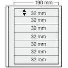 Insert sheets, Champagne - 7 compartments horizontal - SAFE, Dual - 14 Rings - Pocket dim: 190x32 mm. ■ per piece.