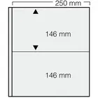 Insert sheets, Champagne - 2 compartments horizontal - SAFE, Dual - 14 Rings - Pocket dim: 250x146 mm. ■ per 5 piecess.