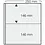 Insert sheets, Champagne - 2 compartments horizontal, Dual - 14 Rings - Pocket dim: 250x146 mm.