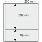 Safe, Feuilles DUAL-neutre (14 anneaux) 2 compartiment (250x202, 250x89) Champagne - dim: 270x297 mm. ■ par 5 pcs.