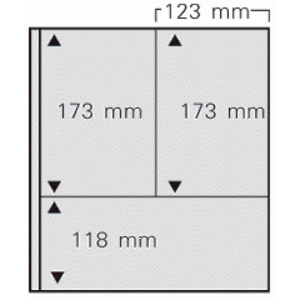 Einsteckblätter - 3 er Einteilung: 123 x 173(2x), 250x118  mm - Dual (518) - Champagne - 14 Ringe