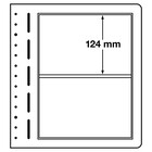Insert sheets, Champagne - 2 compartments horizontal - LEUCHTTURM, LB - type LB.2 - 13 Rings - Pocket dim: 190x124 mm. ■ per 4 piecess.