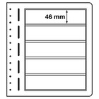 Insert sheets, Champagne - 5 compartments horizontal - LEUCHTTURM, LB - type LB.5 - 13 Rings - Pocket dim: 190x46 mm. ■ per 4 piecess.