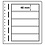 Insert sheets, Champagne - 5 compartments horizontal, LB - type LB.5 - 13 Rings - Pocket dim: 190x46 mm.