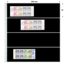 Feuilles de pochettes, incl. Bandes d'insertion (Noir) - 4 compartiment(s): 245 x 72 mm - Favorit (740) - Transparent - 14 Anneaux ■ par 5 pcs.