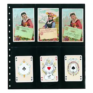 Feuilles de pochettes - 6 compartiment(s): 82 x 145 mm - Garant (7732) - Noir - 14 Anneaux