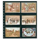 Einsteckblätter - 6 er Einteilung: 125 x 95 mm - Garant (7733) - Schwarz - 14 Ringe ■ pro 5 Stück