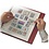 Insert sheets, Black 2-sided use - 8 compartments horizontal, Garant - 14 Rings - Pocket dim: 125x70 mm.