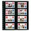Feuilles de pochettes, Noir Utilisation des 2 côtés - 8 pochettes horizontale, Garant - 14 Anneaux - Dim. Du pochette: 125x70 mm.