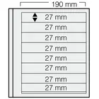 Insert sheets, Champagne - 8 compartments horizontal - SAFE, Dual - 14 Rings - Pocket dim: 190x27 mm. ■ per 5 piecess.