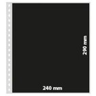 Feuilles de pochettes, incl. Feuille d'insertion (Noir) - 1 compartiment(s): 240 x 290 mm - Transparent - 18 Anneaux ■ par pc.
