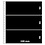 Insert sheets, incl. Insert strips (Black) - 3 compartment(s): 240 x 90 mm - Transparent - 18 Rings