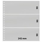 Insert sheets, incl. Background sheet (Black) - 3 compartment(s): 242 x 90 mm - Transparent - 18 Rings ■ per 10 pcs.