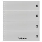 Insteekblad, incl. Tussenblad (Zwart) - 4 vaks indeling: 242 x 65 mm - Transparant - 18 Rings ■ per stuk