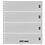 Insteekblad, incl. Tussenblad (Zwart) - 4 vaks indeling: 242 x 65 mm -  - Transparant - 18 Rings