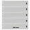 Insteekblad, incl. Tussenblad (Zwart) - 5 vaks indeling: 242 x 50 mm -  - Transparant - 18 Rings