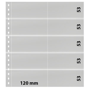 Insteekblad, incl. Tussenblad (Zwart) - 10 vaks indeling: 120 x 53 mm -  - Transparant - 18 Rings