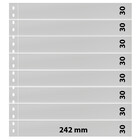Einsteckblätter, inkl. Hintergrundblatt (Schwarz) - 8 er Einteilung: 242 x 30 mm - Transparent - 18 Ringe ■ pro Stück