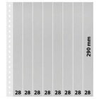 Insteekblad, incl. Tussenblad (Zwart) - 8 vaks indeling: 28 x 290 mm - Transparant - 18 Rings ■ per stuk